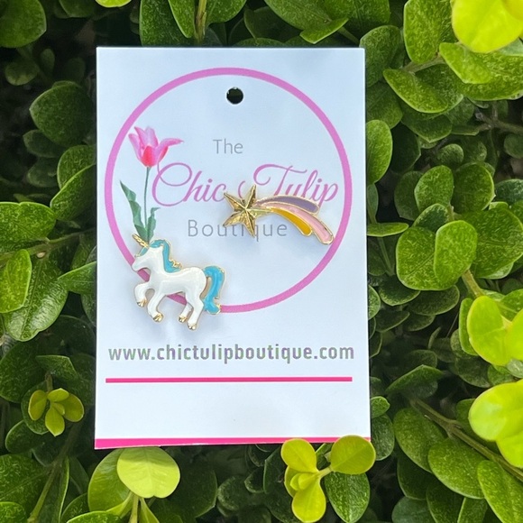 Unicorn Earrings Inspired earrings Stud Cute Shooting Star Earrings cute horse - Picture 4 of 15